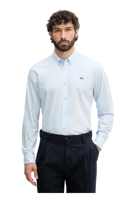 Skjorta i stretchpoplin med regular fit