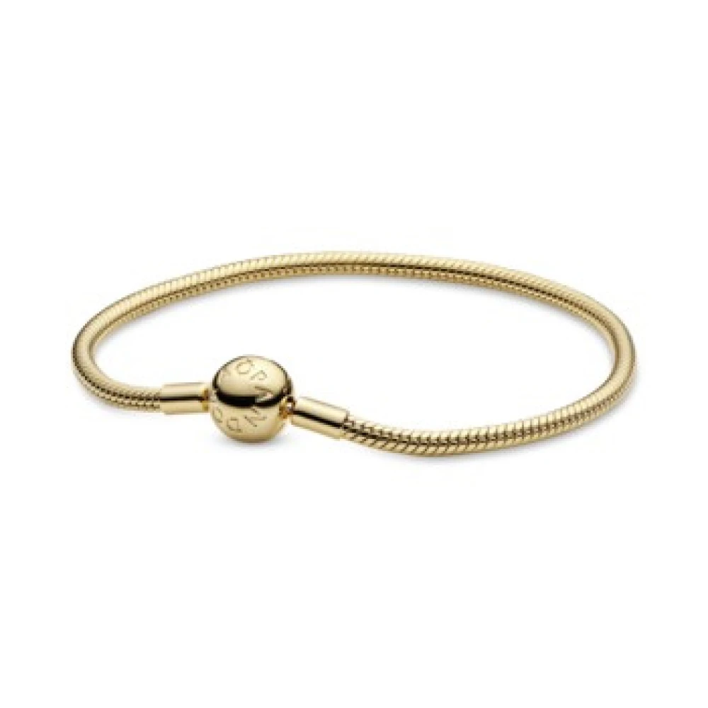 Pandora Women's No Colour Moments Snake Chain Bracelet - 14K Gold-Plated Signature Metal Alloy - Sz. 17 Cm - Image 3