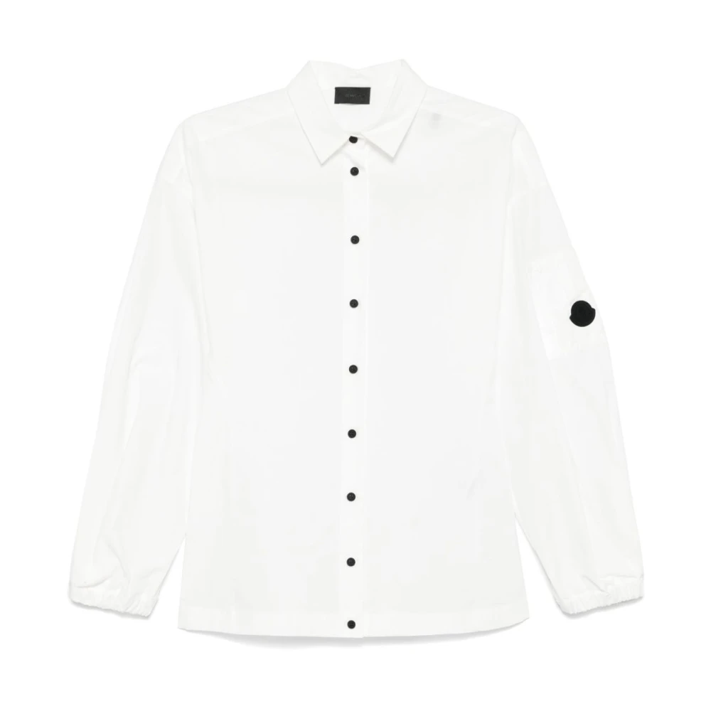 Moncler Witte Button-Up Shirt Elastische Manchetten White Dames