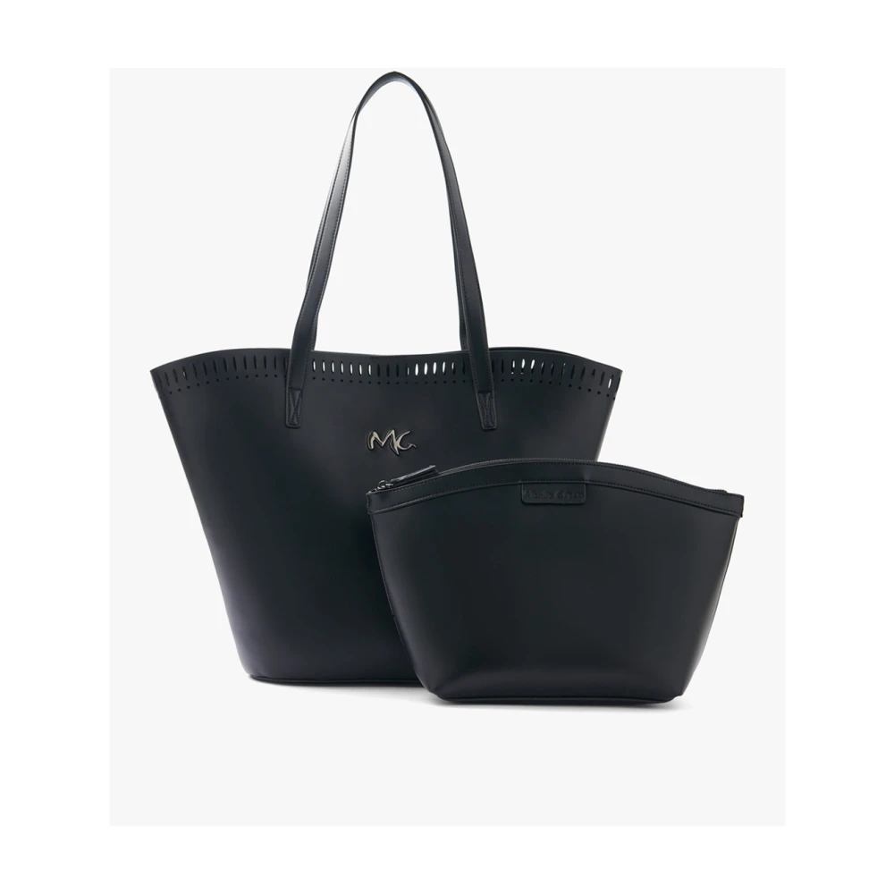 Manila Grace Elegante Shopper Tas Zwart Black Dames