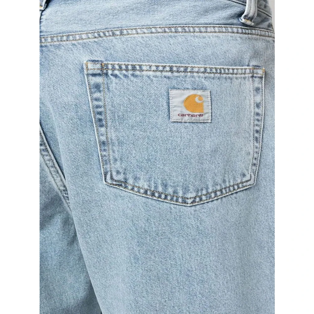 Carhartt WIP Klassieke Blauwe Katoenen Jeans Blue Heren