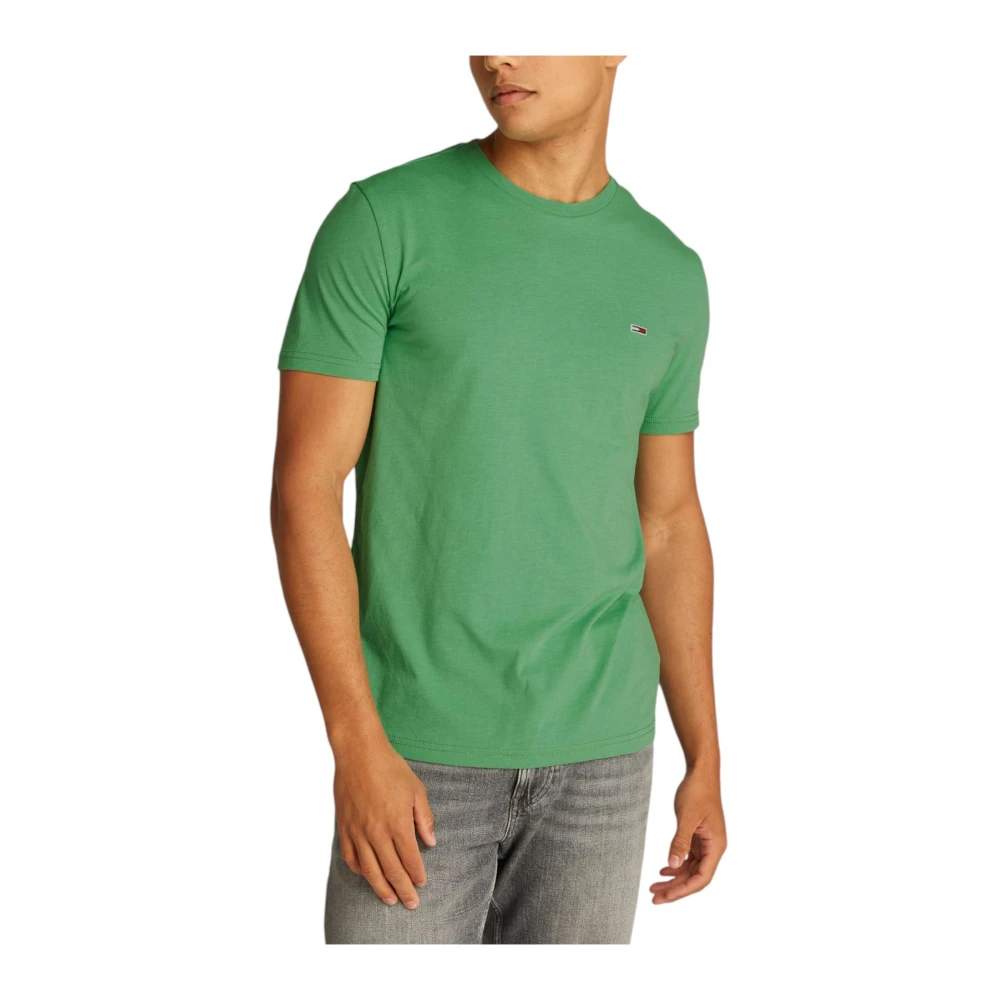 Tommy Jeans Groene Casual T-shirt voor Mannen Green Heren