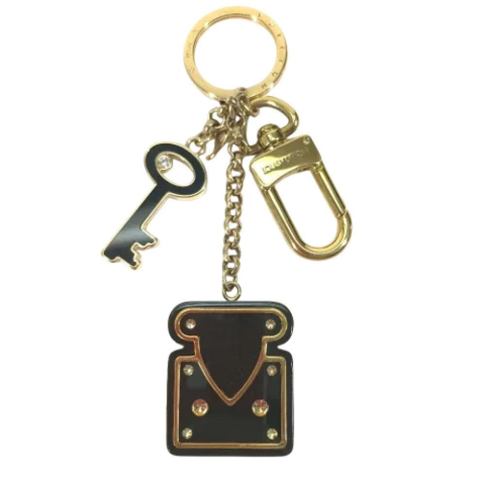 Louis Vuitton Vintage Pre-owned Fabric key-holders Black Dames