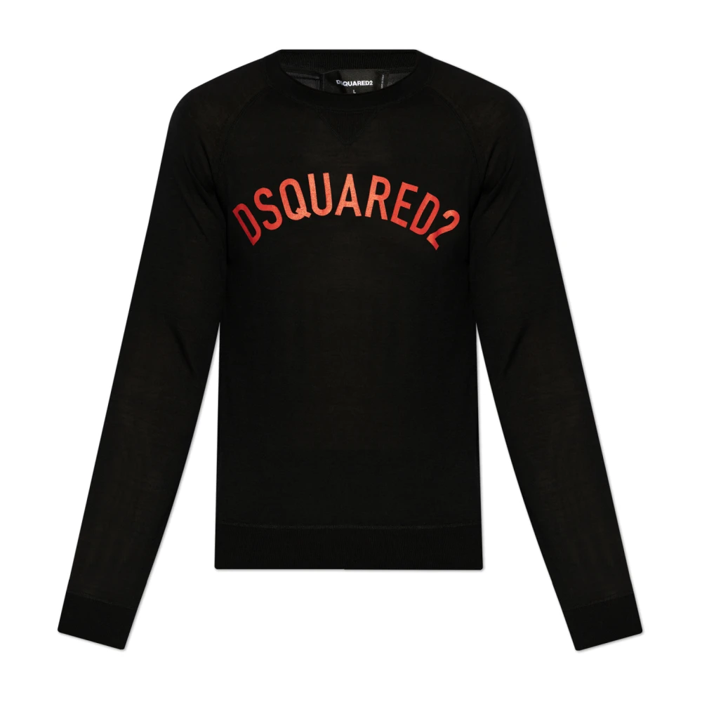 Dsquared2 Wollen trui Black Heren