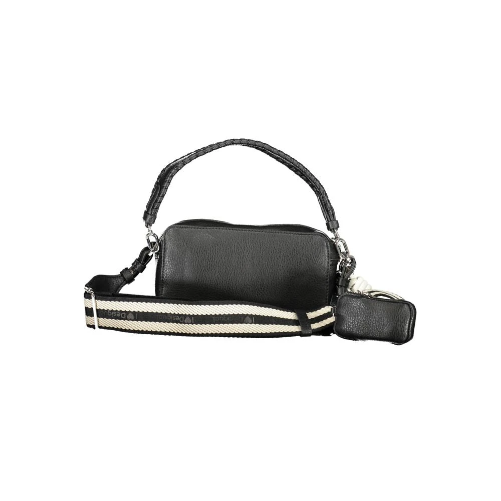Desigual Zwarte polyethyleen handtas met afneembare schouderband Black Dames