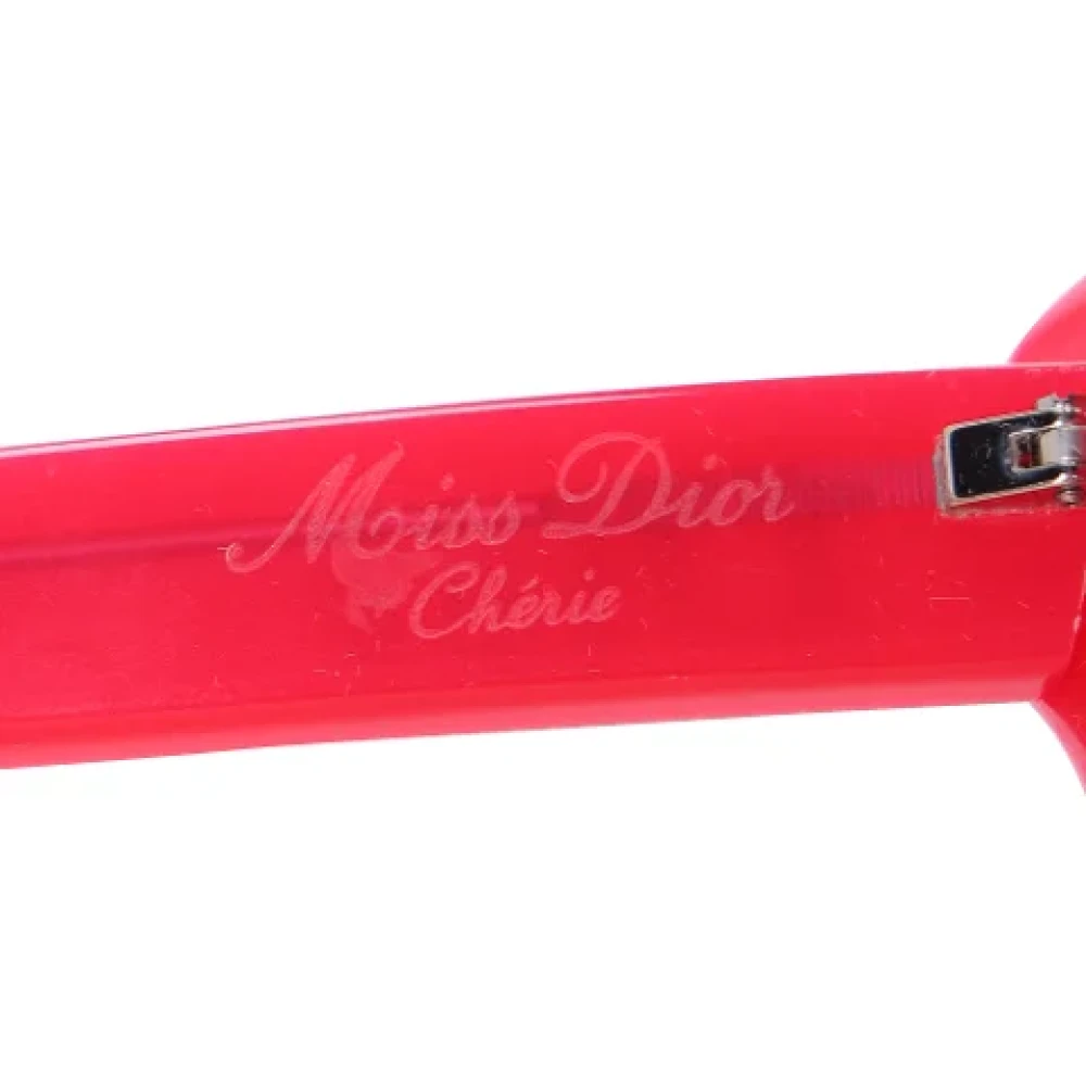 Dior Vintage Pre-owned Acetate sunglasses Red Dames