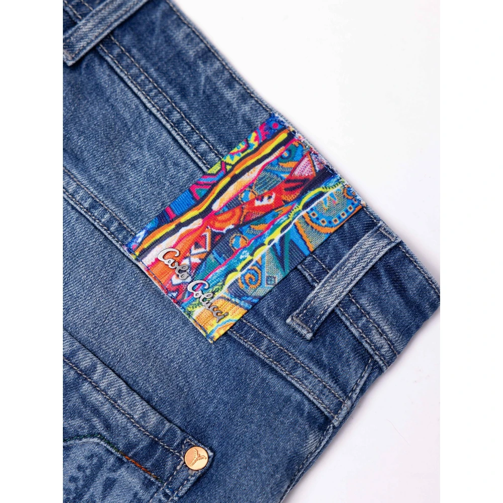 carlo colucci Premium Tapered Fit Jeans Brooklyn Blue Heren