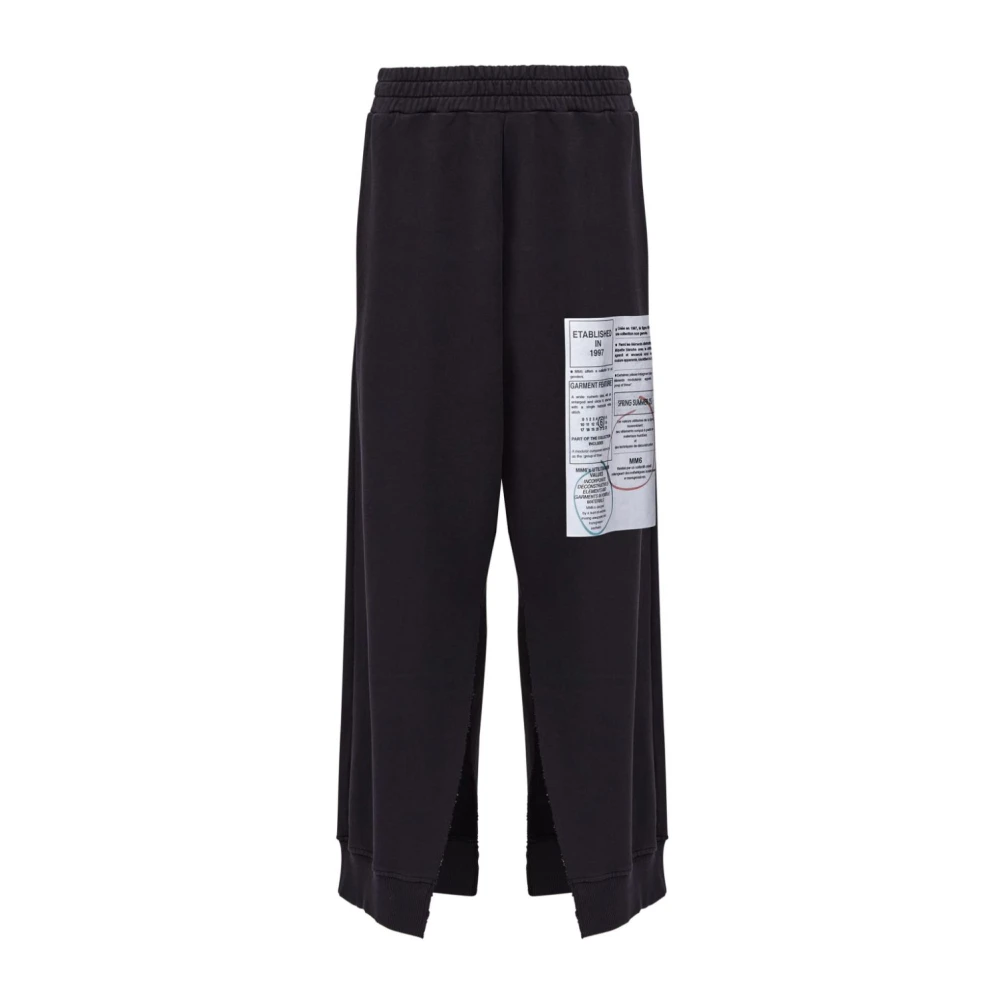 MM6 Maison Margiela Wijde Broek Black Dames