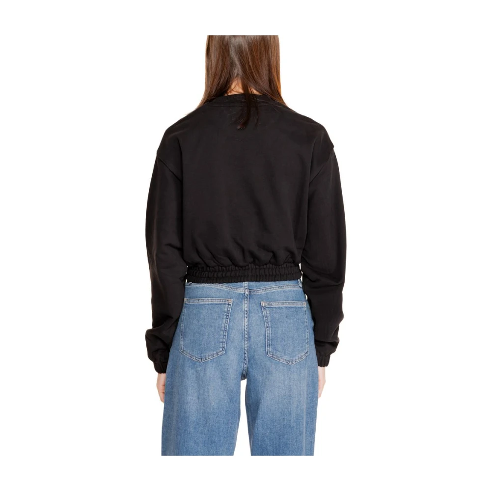Calvin Klein Jeans Zwarte Katoenen Trui Vrouwen Herfst Winter Collectie Black Dames