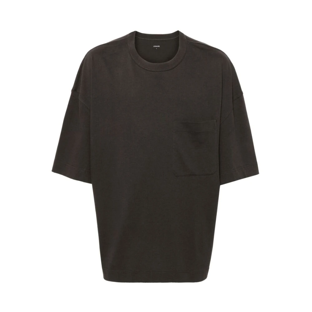 Lemaire Koffiebruine Crew Neck T-shirt Green Heren