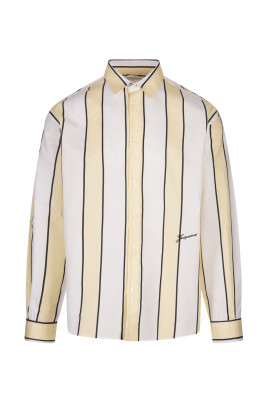 chemise-a-rayures-en-jaune-et-blanc