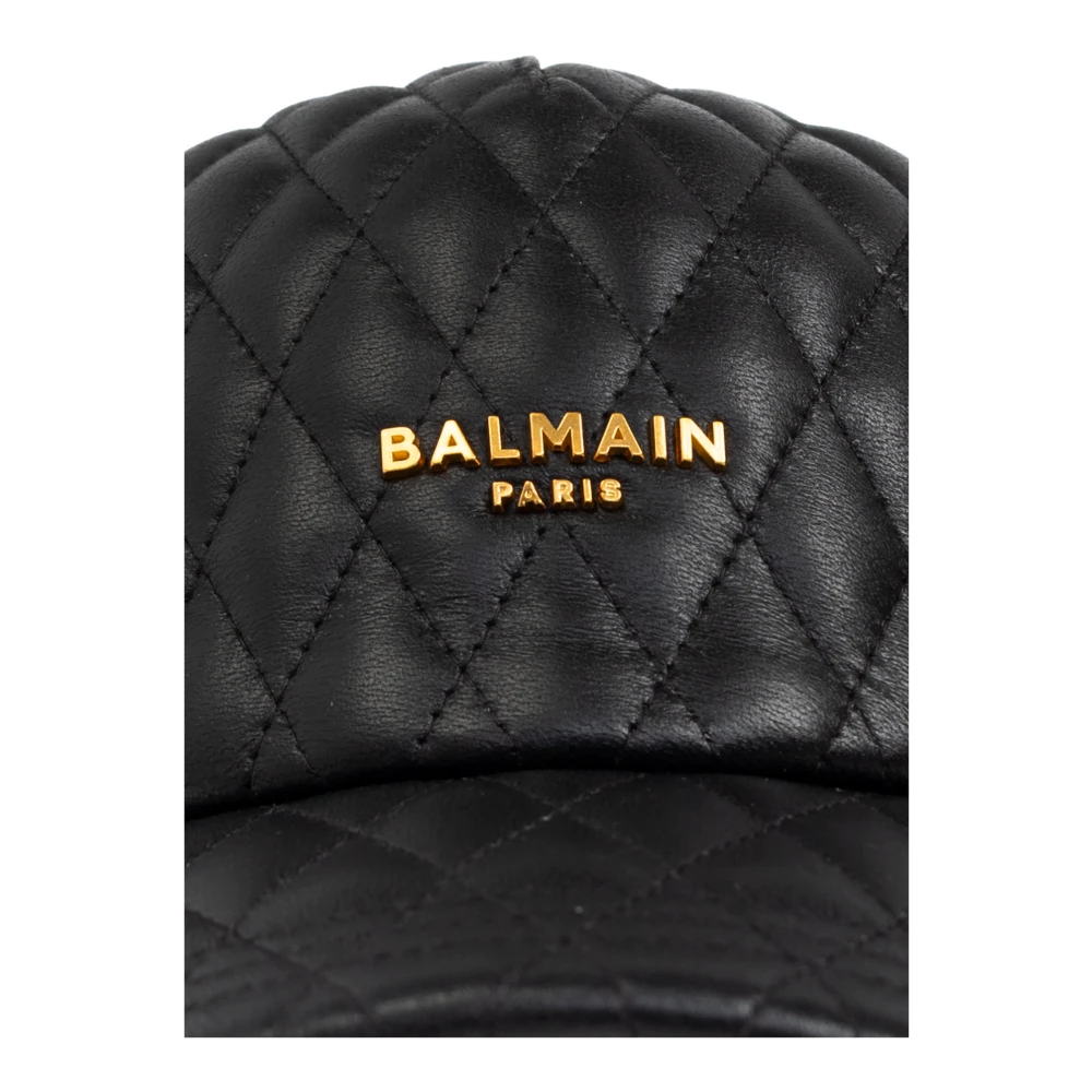Balmain Leren pet Black Dames