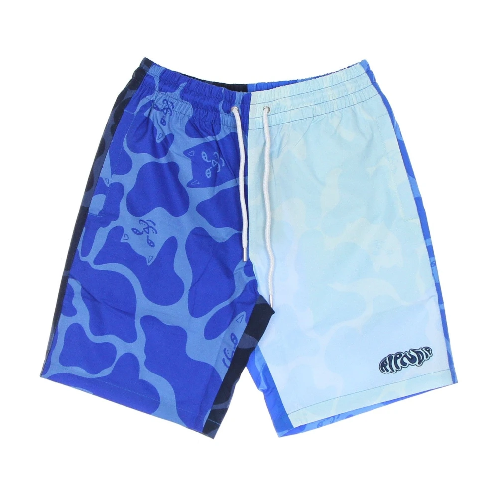 Ripndip Blauwe Zwemshorts Waterafstotend Elastische Taille Blue Heren