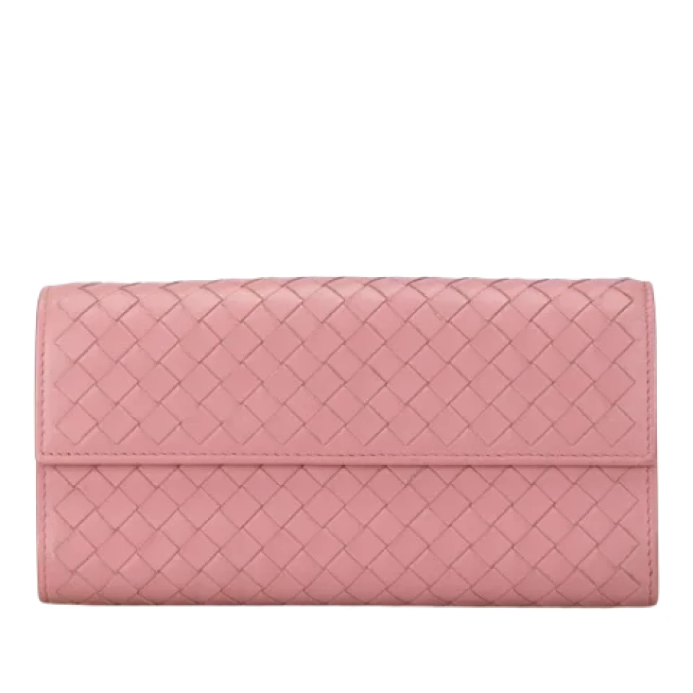 Bottega Veneta Vintage Pre-owned Leather wallets Pink Dames