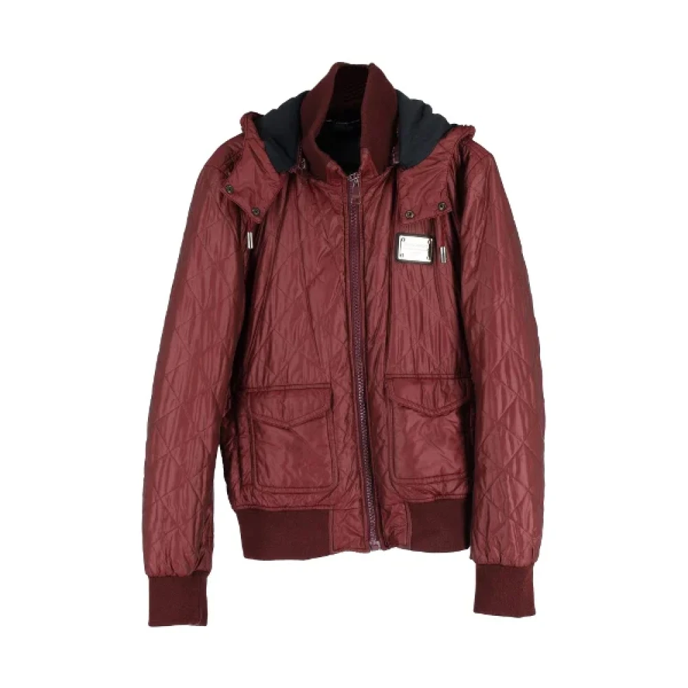 Dolce & Gabbana Pre-owned Nylon outerwear Red Heren
