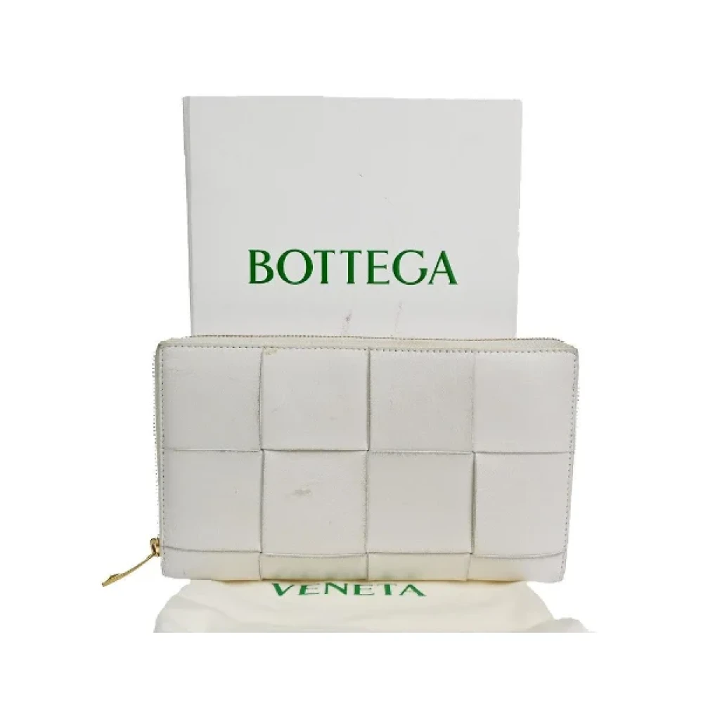 Bottega Veneta Vintage Pre-owned Leather wallets White Dames