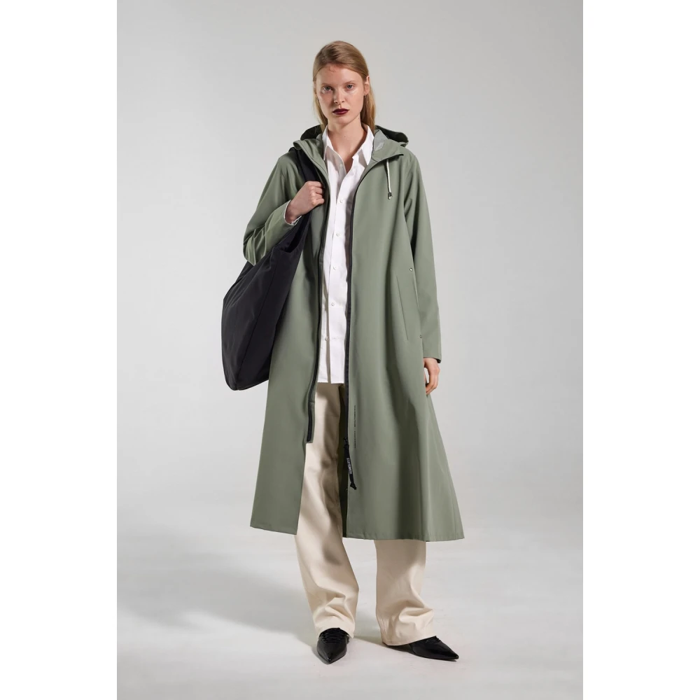 Stutterheim Lichtgewicht Matte Rits Regenjas Green Dames