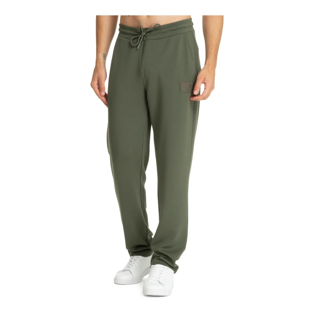 Emporio Armani EA7 Elastische Taille Joggers met Logo Green Heren