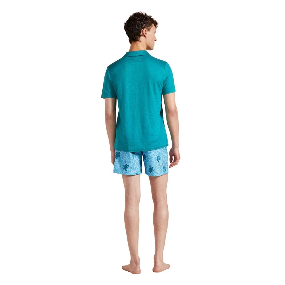 Vilebrequin Heren Linnen Jersey Polo Shirt Blue Heren