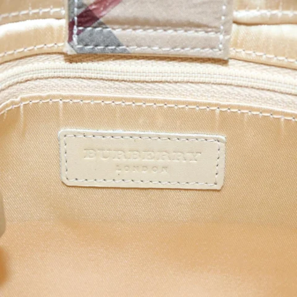 Burberry Vintage Pre-owned Fabric shoulder-bags Beige Dames
