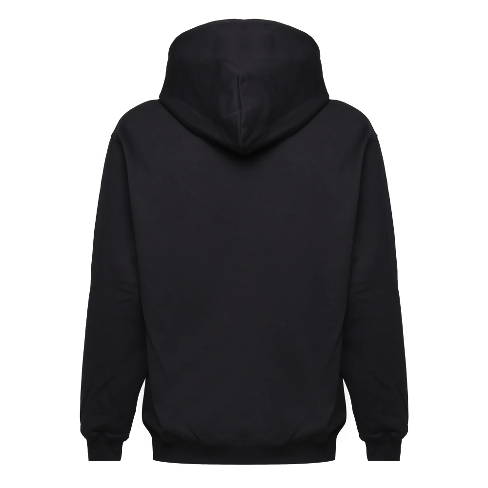 Giuliano Galiano Zwarte Katoenen Hoodie Kangoeroezakken Black Heren