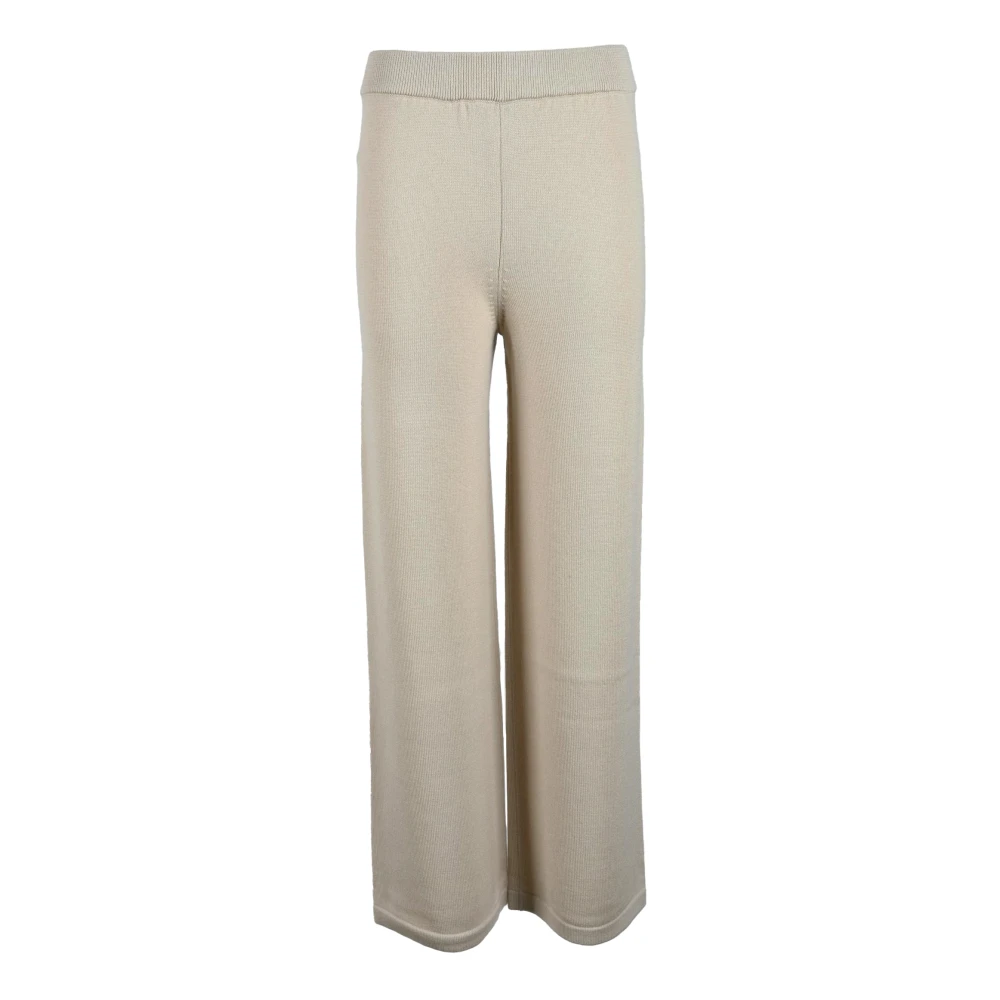 Max Mara Vrije tijd Wollen Broek Beige Dames