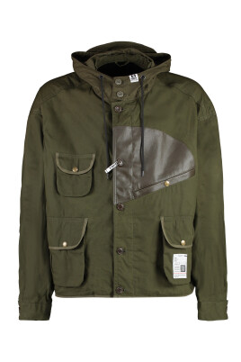 hooded-windbreaker-with-vegan-leather-insert