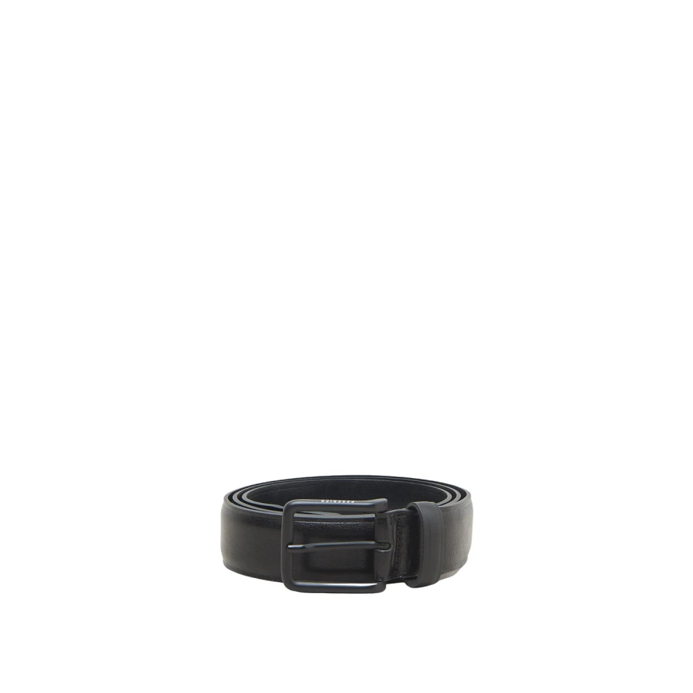 PESERICO Echt leren riem Black Unisex