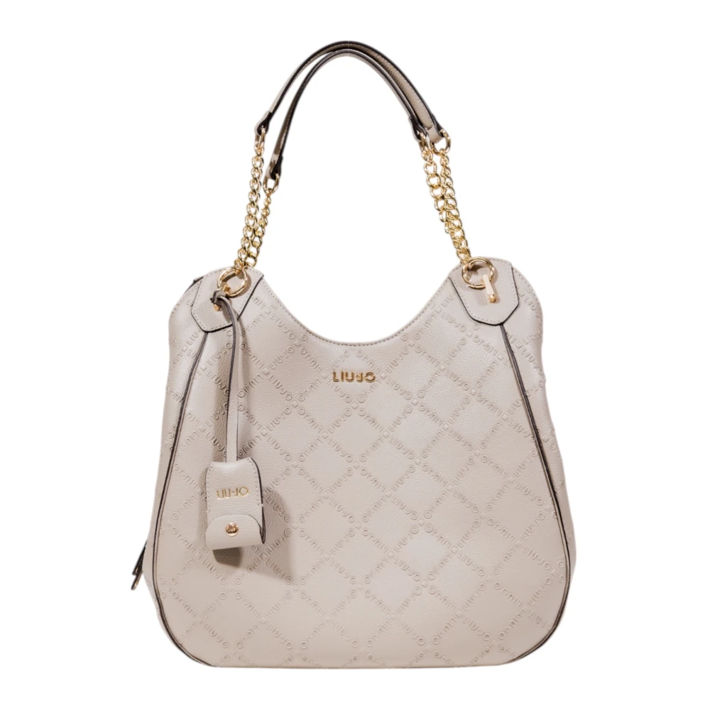 Liu Jo Women's Beige Quilted Satchel Bag With Chain Handles