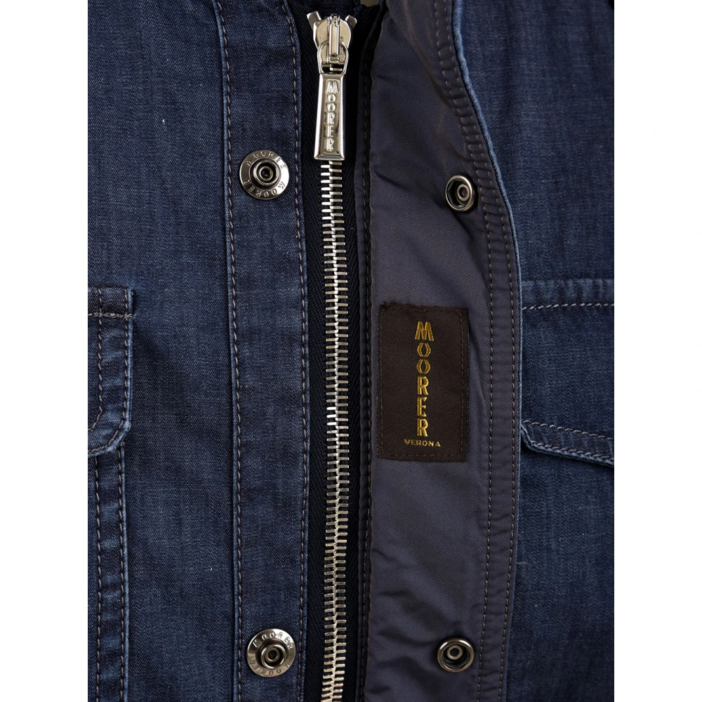 Moorer Denim Jassen voor Mannen Blue Heren