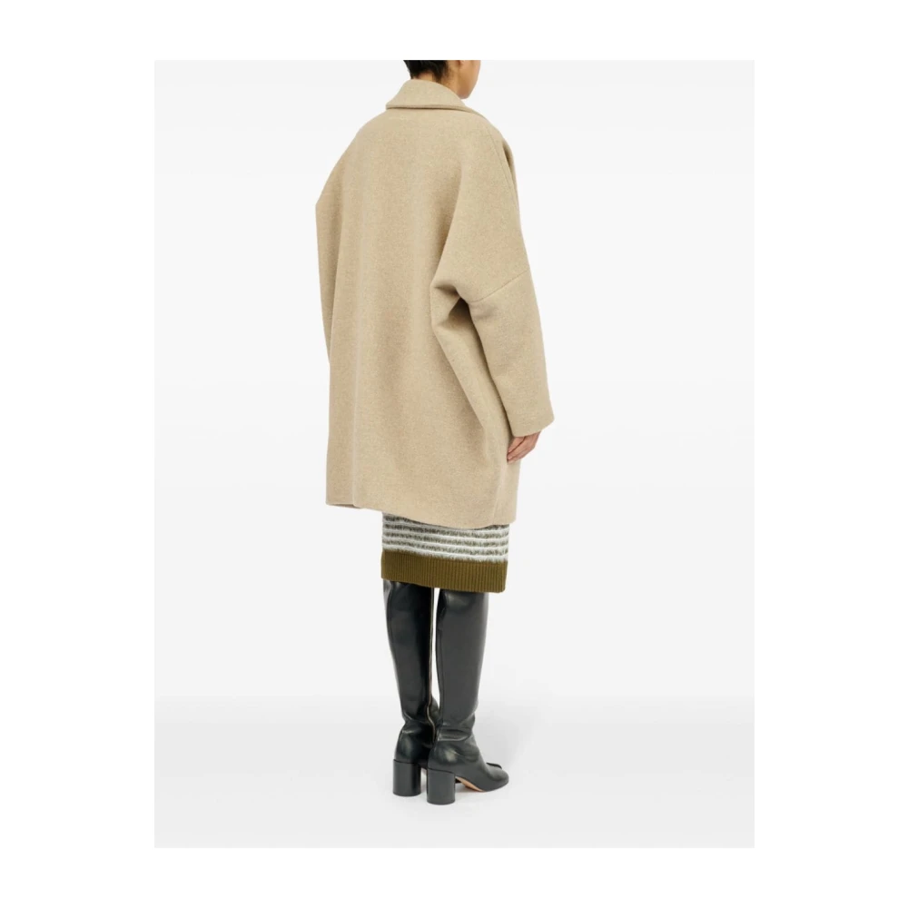 MM6 Maison Margiela Beige wollen blend klassieke jas Beige Dames