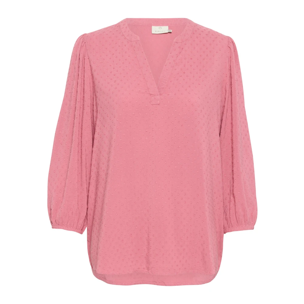 Kaffe Roze Blouse met Korte Mouwen Pink Dames