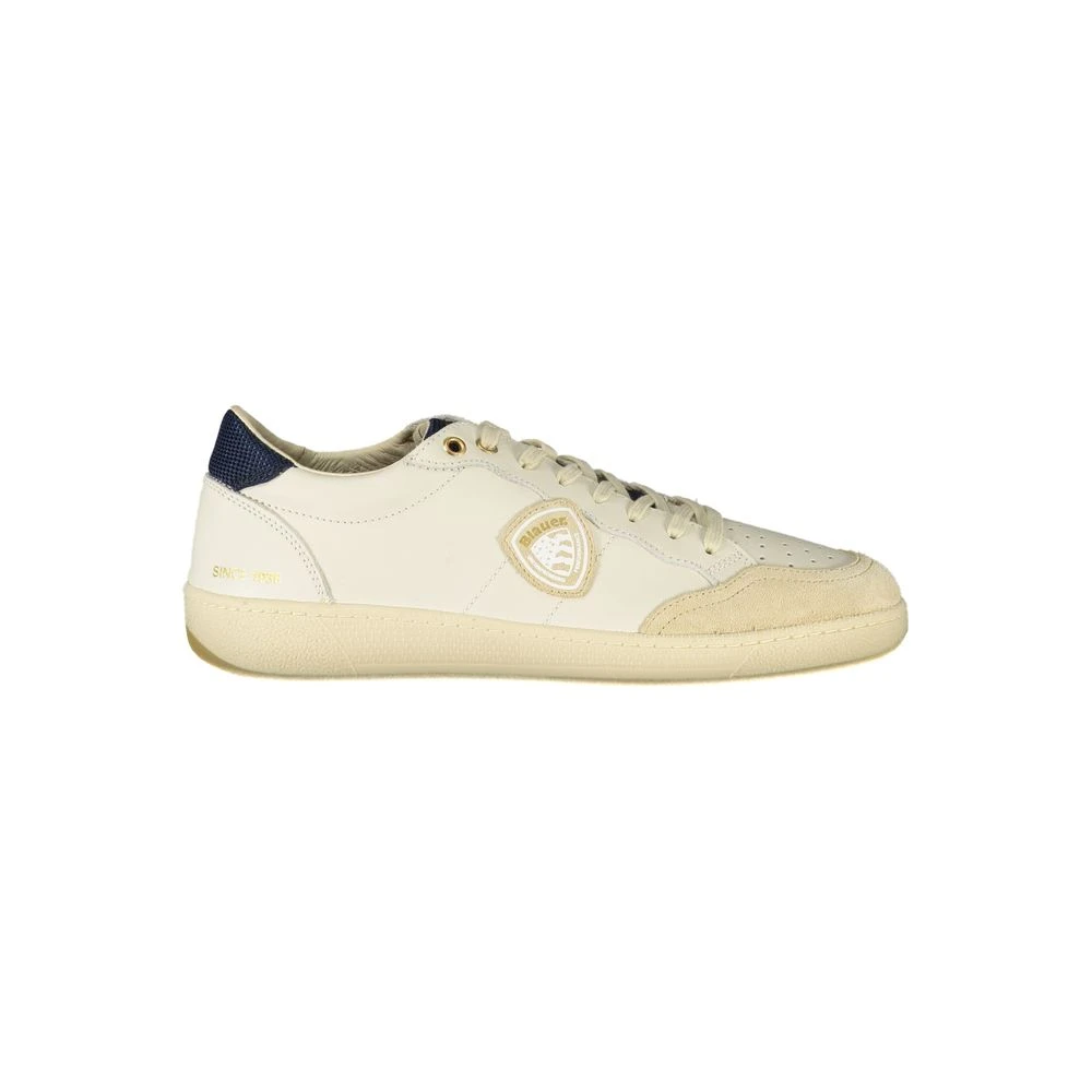 Blauer Men's White Sports Sneaker With Blue Details - Sneakers - 6 Uk- Shoes