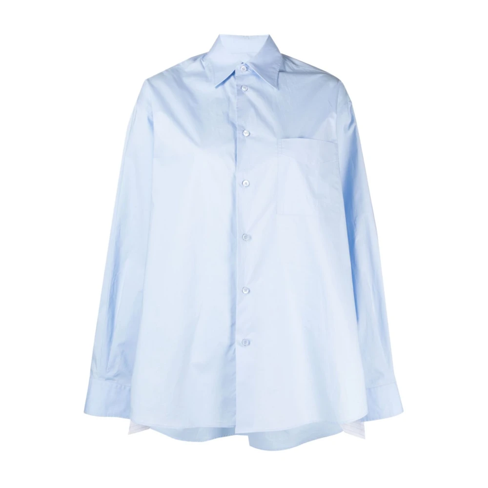 MM6 Maison Margiela Ljusblå Skjortor med 3,5 cm Klack Blue, Dam