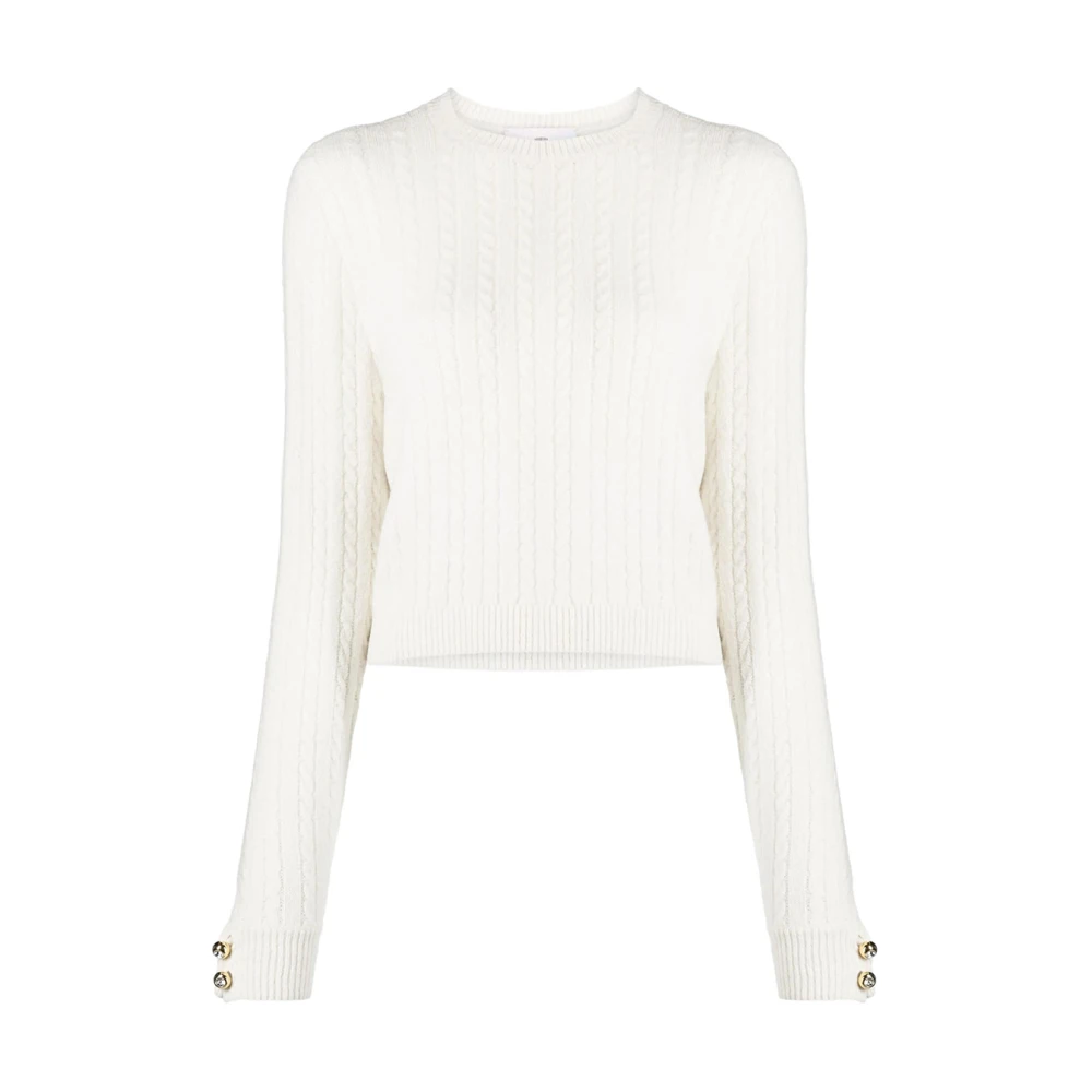 Chiara Ferragni Collection Women's Beige Round-Neck Knitwear, L, Stylish Jumpers For A Chic Look