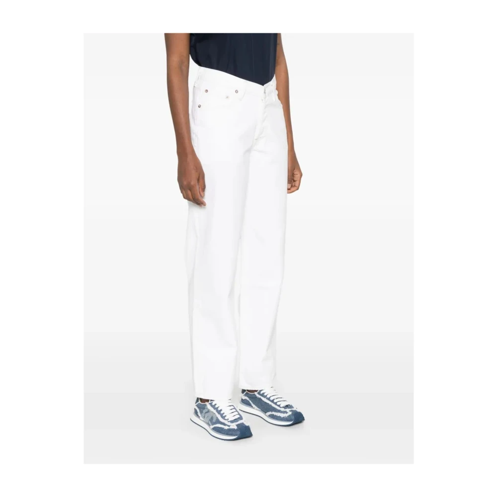 Agolde Milkshake V-Waist Baggy Jeans White Dames
