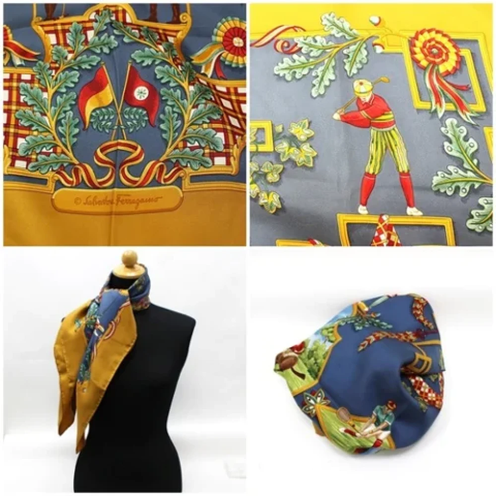 Salvatore Ferragamo Pre-owned Silk scarves Multicolor Dames