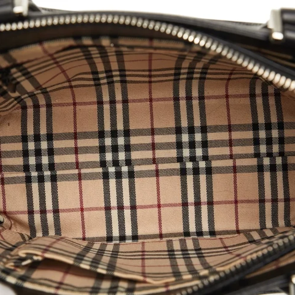 Burberry Vintage Pre-owned Leather handbags Black Dames