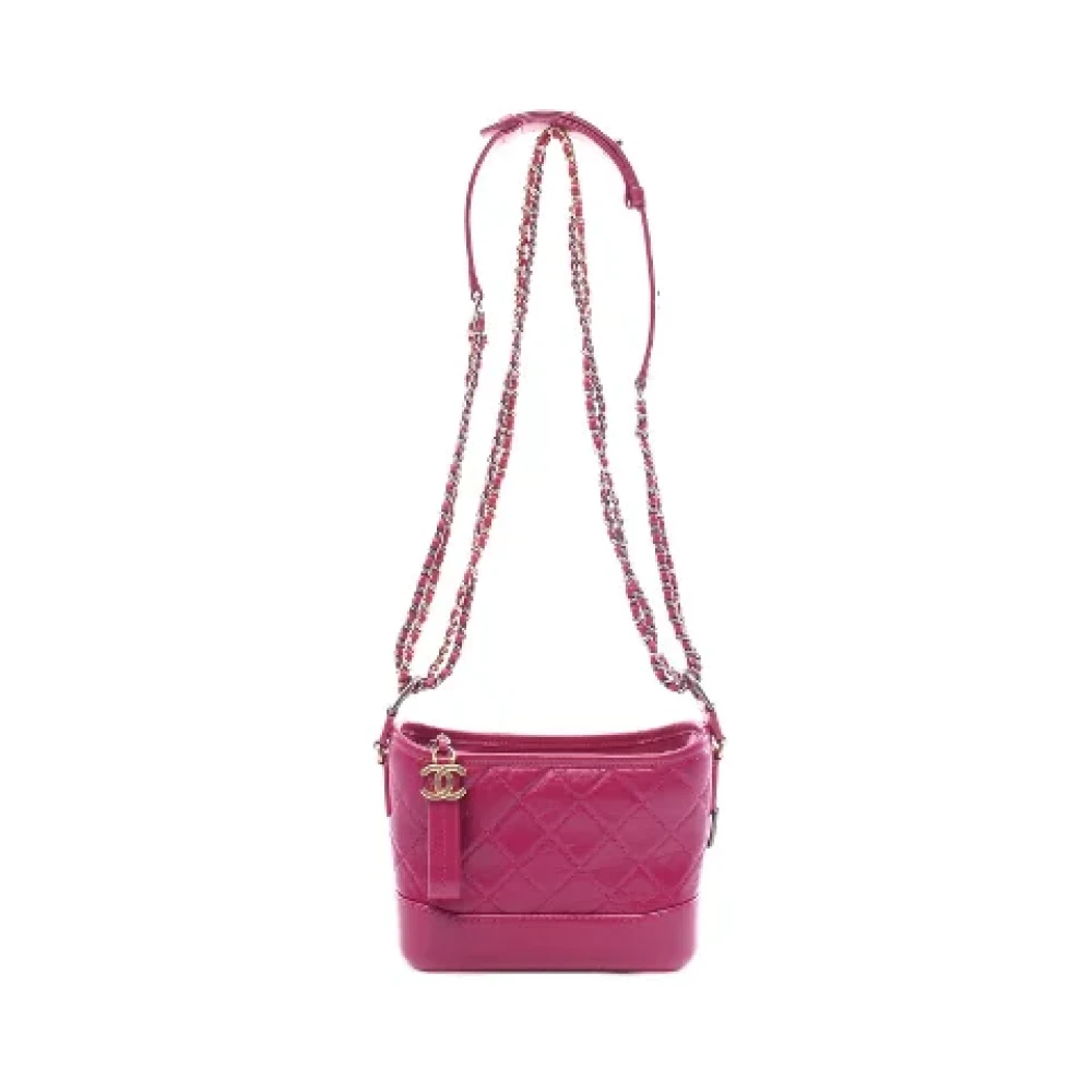 Chanel Vintage Pre-owned Leather crossbody-bags Pink Dames