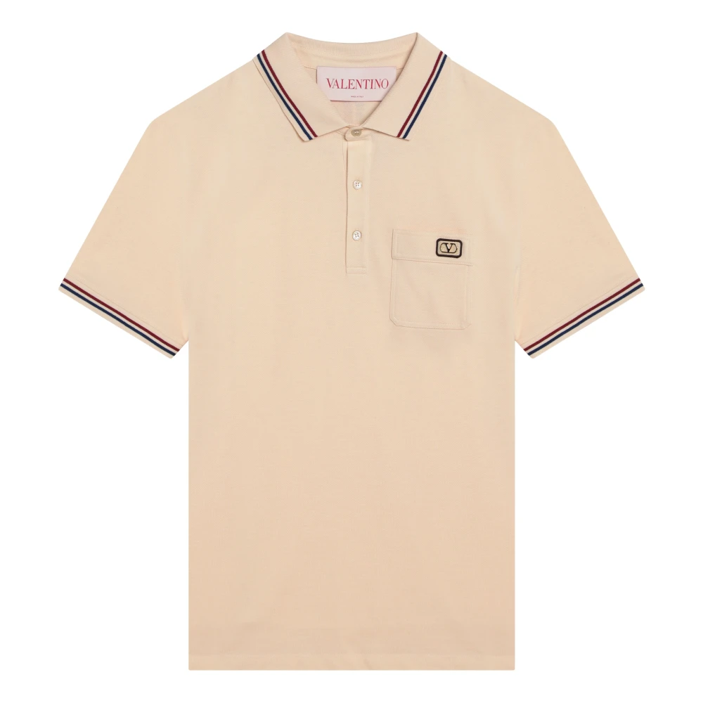 Valentino Garavani Polo Shirt Korte Mouw Yellow Heren