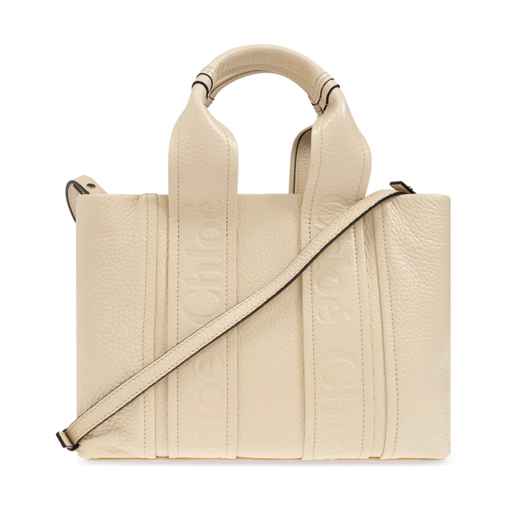 Chloé Handtas Woody Klein Beige Dames