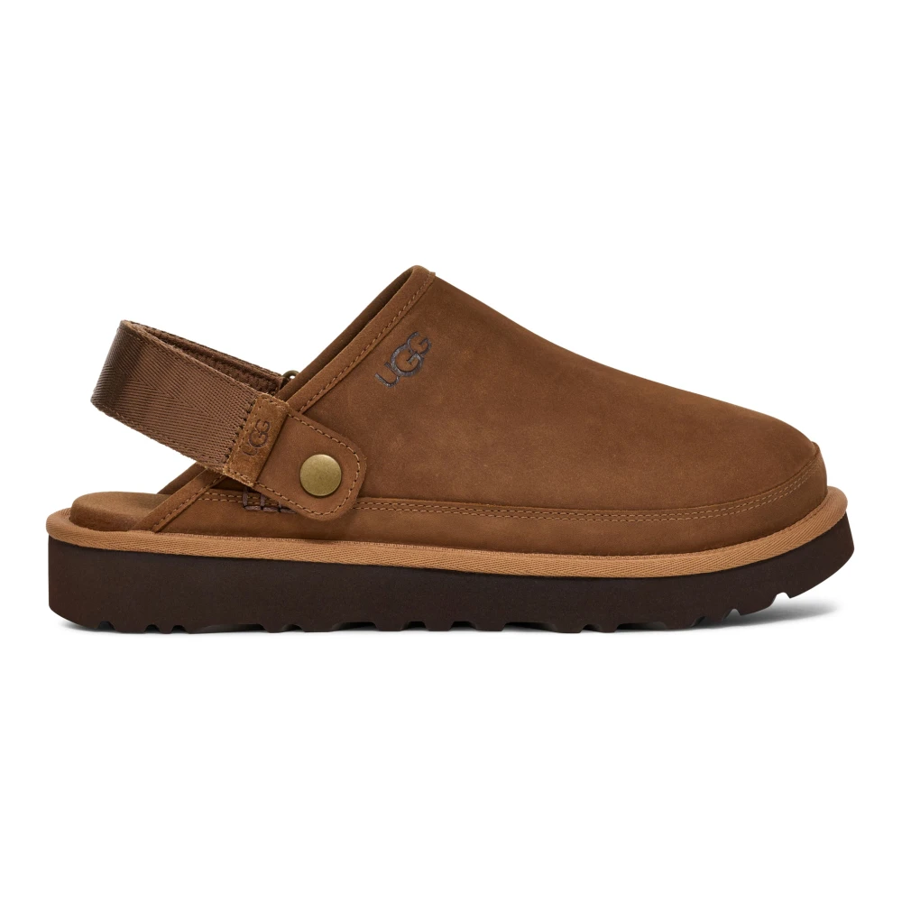 Ugg Men's Brown Clogs, 8 Uk, Goldencoast Clog Ii Nubuck