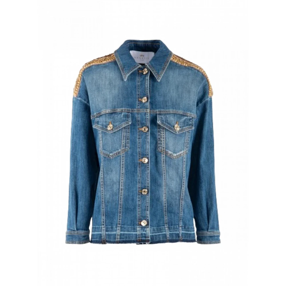 Nenette Denim Geborduurde Jas Blue Dames