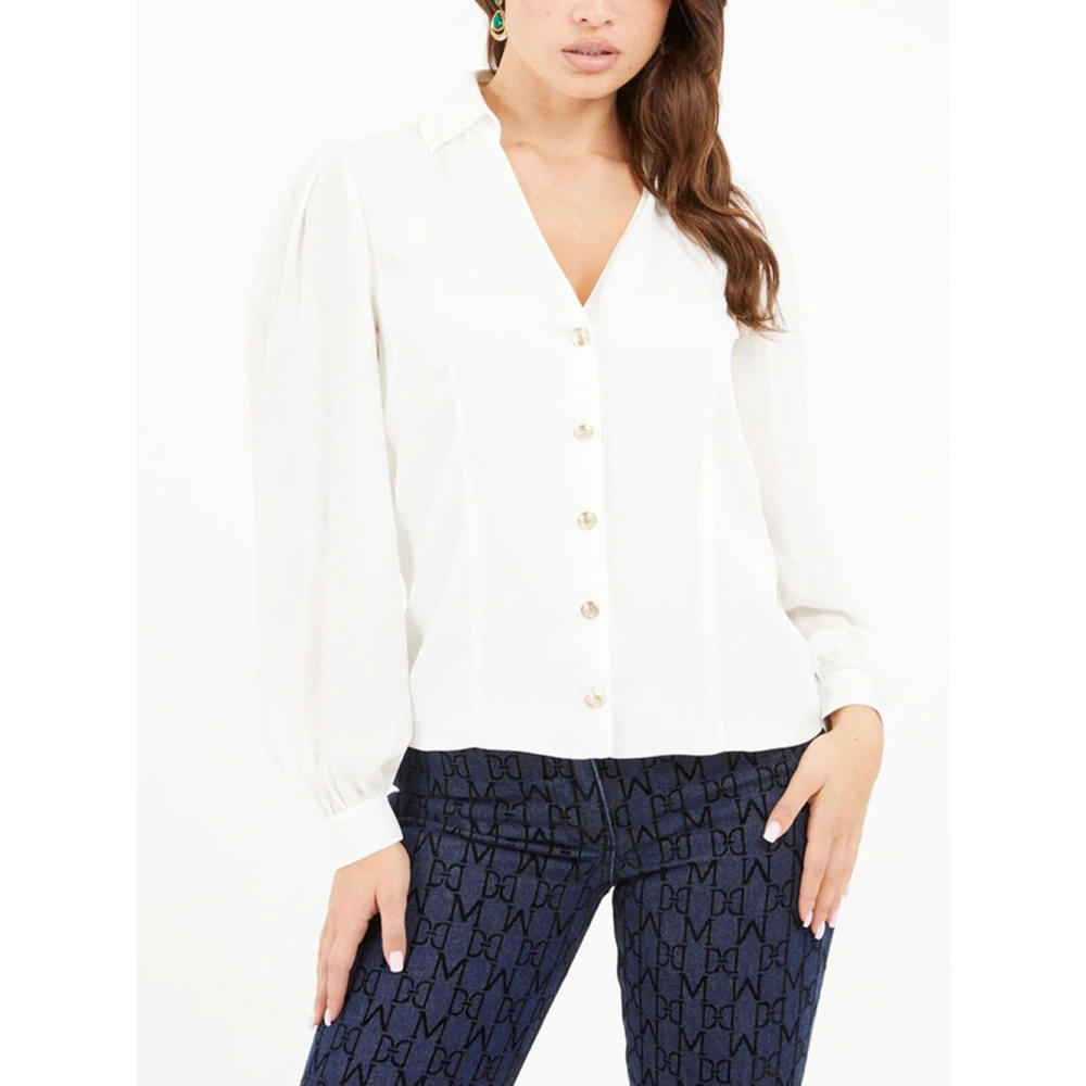 Guess Cora Blouse met Lange Mouwen White Dames