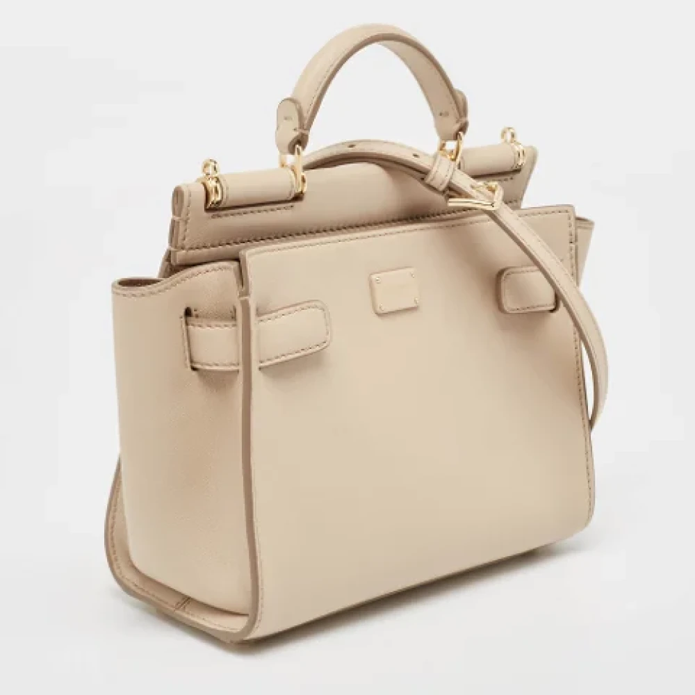 Dolce & Gabbana Pre-owned Leather totes Beige Dames
