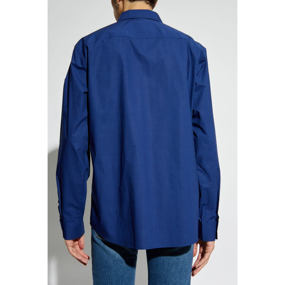 Versace Jeans Couture Shirt met logo Blue Heren