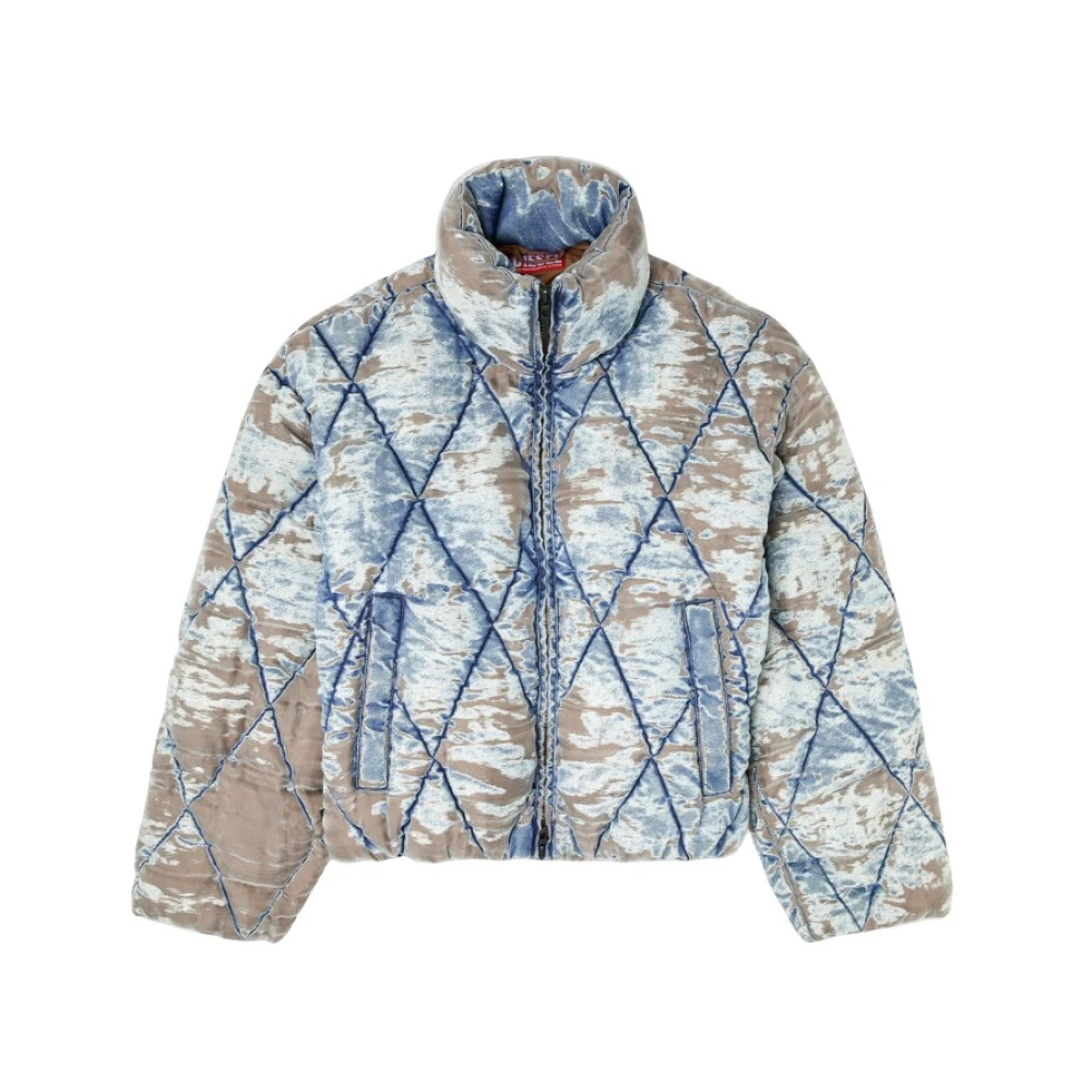 Diesel Women's Winter Puffer Jacket With Colorful Padding