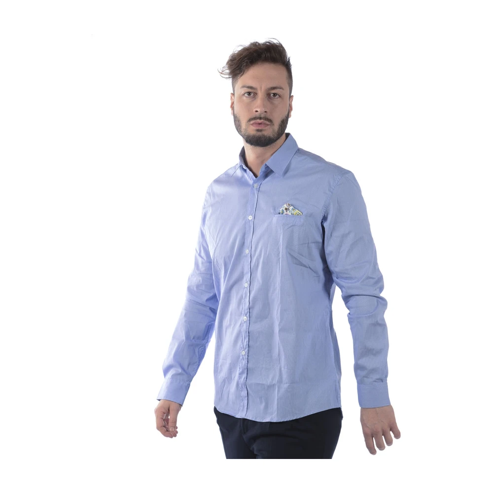 Daniele Alessandrini Zak Overhemd Blue Heren