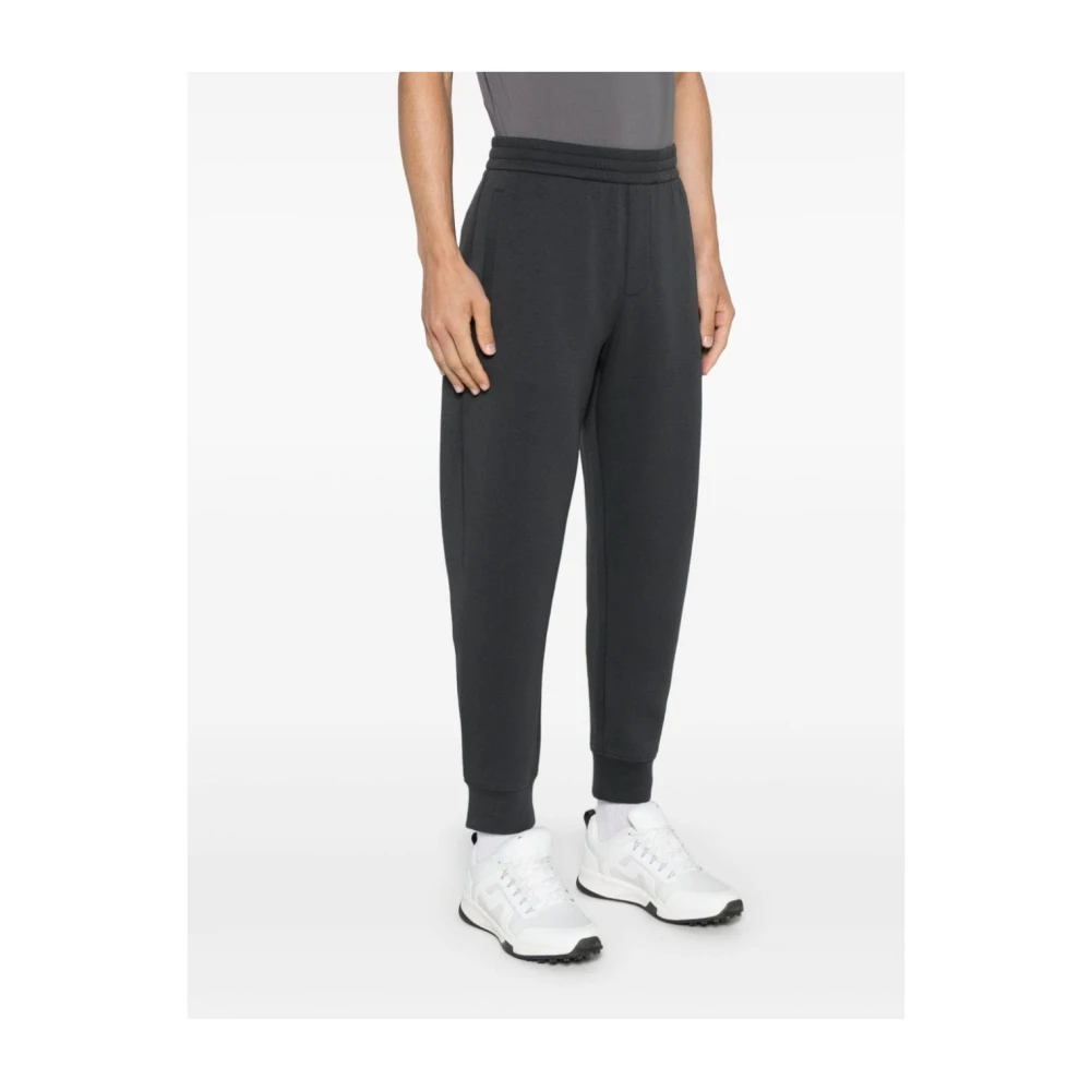 Emporio Armani Grijze Jersey Broek met Logo Gray Heren