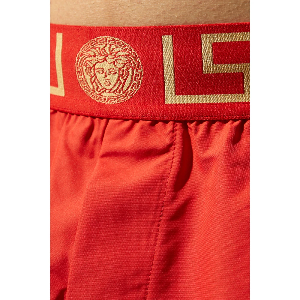 Versace Zwembroek met logo Red Heren